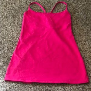 Fuschia LULU tank with cross back
